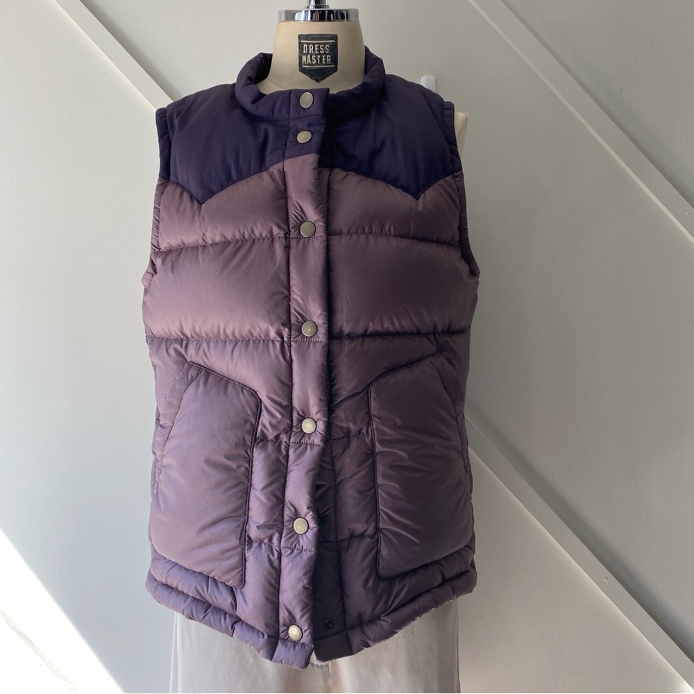 Patagonia Down Puffer Vest Purple Two-Tone Women’s M | Lightweight Outdoor
